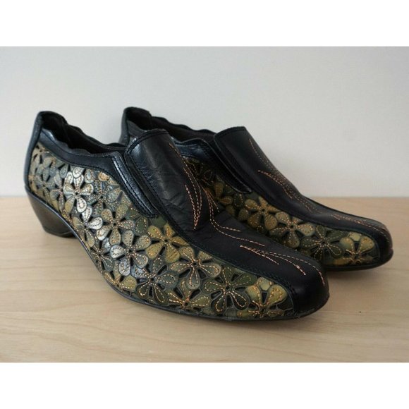 PIKOLINOS Floral Yellow Green Slip On Flower Clogs - Picture 1 of 8